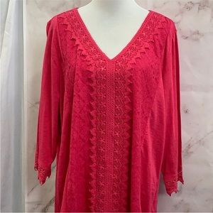 Jm Collection Lace-Trim Tunic